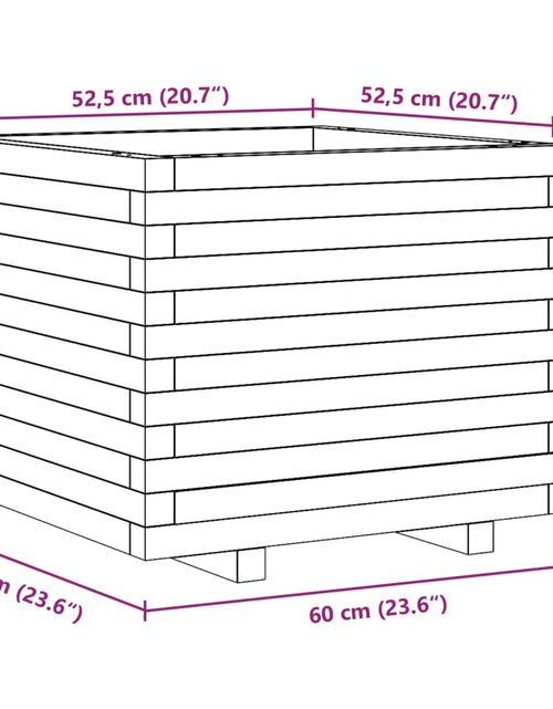 Încărcați imaginea în vizualizatorul Galerie, Jardinieră de grădină, 60x60x49,5 cm, lemn masiv Douglas
