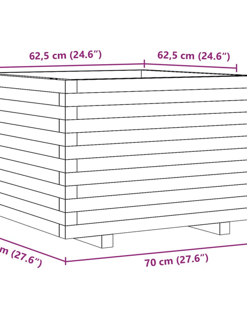 Încărcați imaginea în vizualizatorul Galerie, Jardinieră de grădină, 70x70x49,5 cm, lemn de pin impregnat
