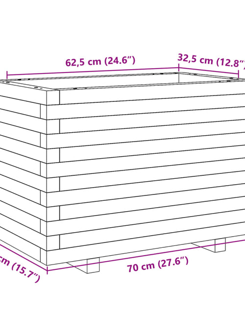 Încărcați imaginea în vizualizatorul Galerie, Jardinieră de grădină, 70x40x49,5 cm, lemn masiv de pin
