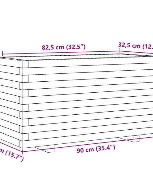 Încărcați imaginea în vizualizatorul Galerie, Jardinieră de grădină, 90x40x49,5 cm, lemn de pin impregnat
