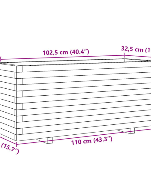 Загрузите изображение в средство просмотра галереи, Jardinieră de grădină, 110x40x49,5 cm, lemn de pin impregnat
