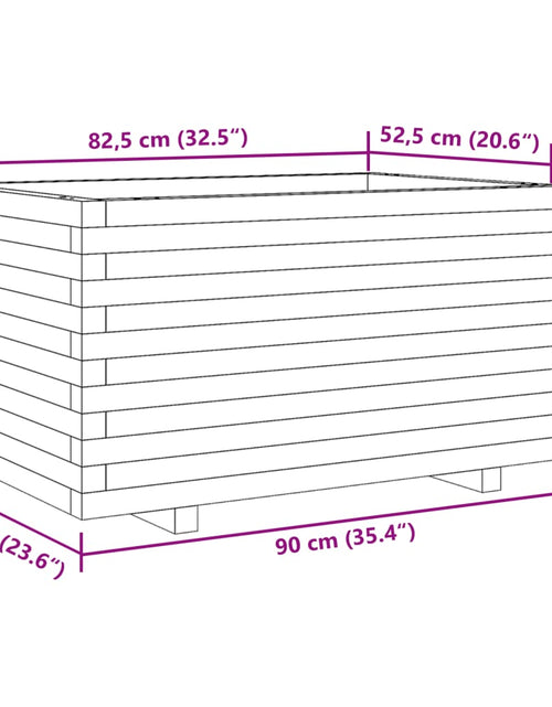 Загрузите изображение в средство просмотра галереи, Jardinieră de grădină, 90x60x49,5 cm, lemn masiv de pin
