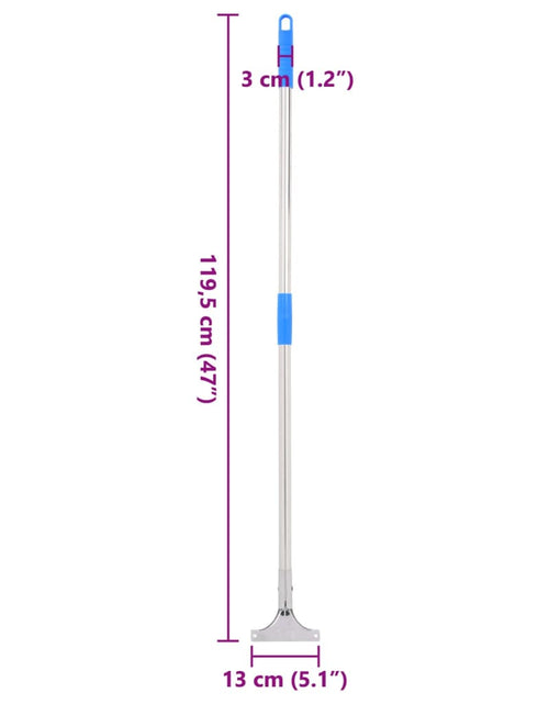 Încărcați imaginea în vizualizatorul Galerie, Mânere pentru racletă de podea 5 buc. 119,5 cm oțel și plastic
