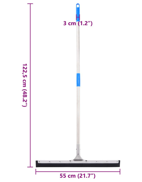 Загрузите изображение в средство просмотра галереи, Racletă pentru podea, 55x122,5 cm, oțel și cauciuc
