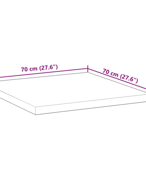 Încărcați imaginea în vizualizatorul Galerie, Blat de masă pătrat, 70x70x2 cm, lemn masiv de acacia
