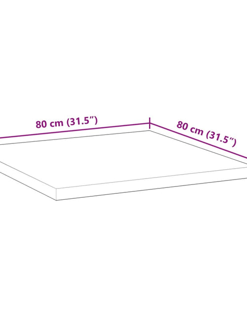 Încărcați imaginea în vizualizatorul Galerie, Blat de masă pătrat, 80x80x4 cm, lemn masiv de acacia
