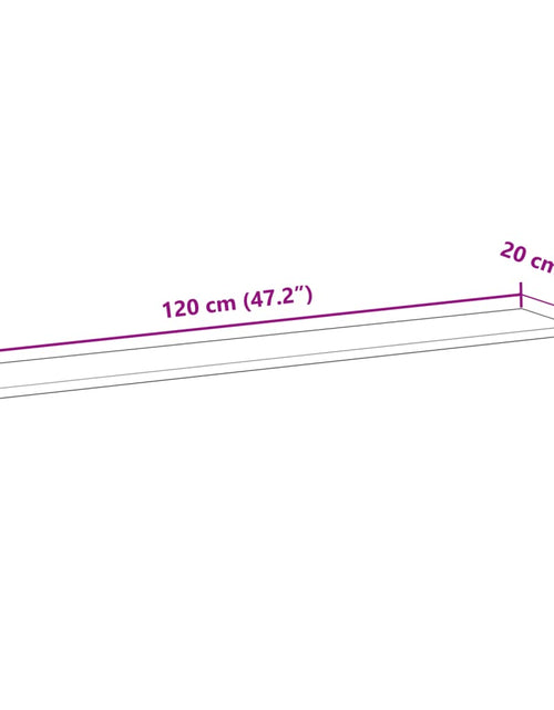 Încărcați imaginea în vizualizatorul Galerie, Blat de masă, 120x20x2 cm, dreptunghiular, lemn masiv acacia
