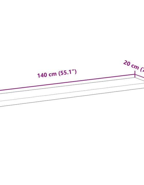 Încărcați imaginea în vizualizatorul Galerie, Blat de masă, 140x20x4 cm, dreptunghiular, lemn masiv acacia
