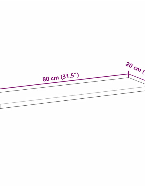 Încărcați imaginea în vizualizatorul Galerie, Blat de masă, 80x20x2 cm, dreptunghiular, lemn masiv de acacia

