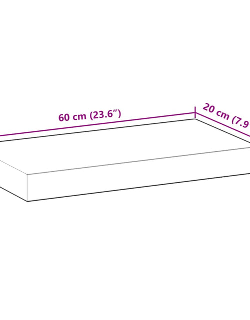 Încărcați imaginea în vizualizatorul Galerie, Blat de masă 60x20x4 cm dreptunghiular lemn masiv de acacia
