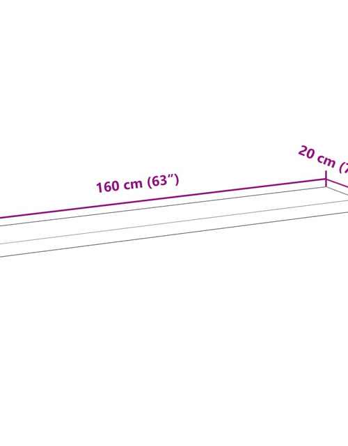 Încărcați imaginea în vizualizatorul Galerie, Blat de masă, 160x20x4 cm, dreptunghiular, lemn masiv acacia
