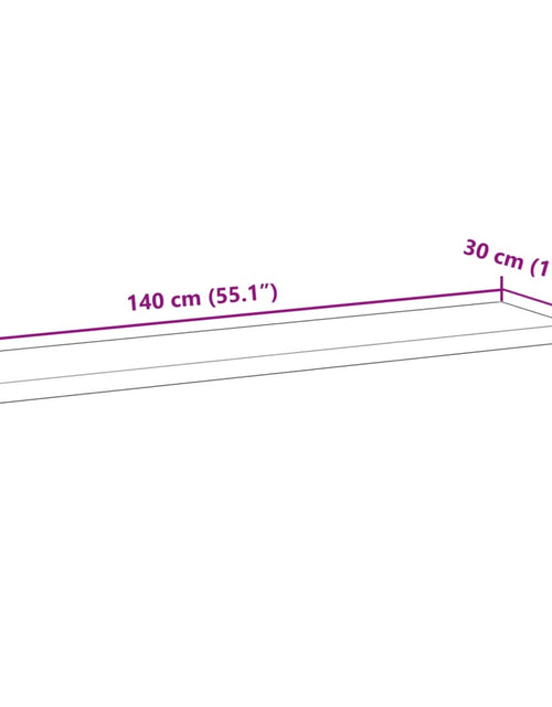 Încărcați imaginea în vizualizatorul Galerie, Blat de masă, 140x30x4 cm, dreptunghiular, lemn masiv acacia
