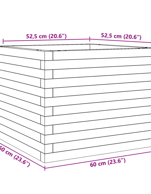 Încărcați imaginea în vizualizatorul Galerie, Jardinieră de grădină, 60x60x46 cm, lemn de pin impregnat
