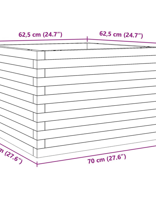 Încărcați imaginea în vizualizatorul Galerie, Jardinieră de grădină, 70x70x46 cm, lemn masiv Douglas
