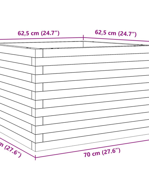 Încărcați imaginea în vizualizatorul Galerie, Jardinieră de grădină, 70x70x46 cm, lemn de pin impregnat

