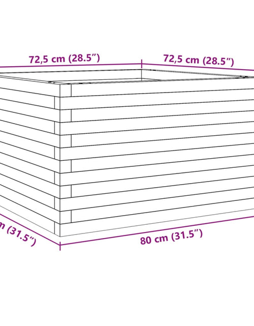 Загрузите изображение в средство просмотра галереи, Jardinieră de grădină, alb, 80x80x46 cm, lemn masiv de pin
