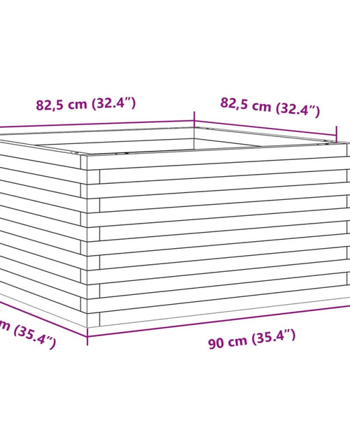 Încărcați imaginea în vizualizatorul Galerie, Jardinieră de grădină, 90x90x46 cm, lemn masiv de pin

