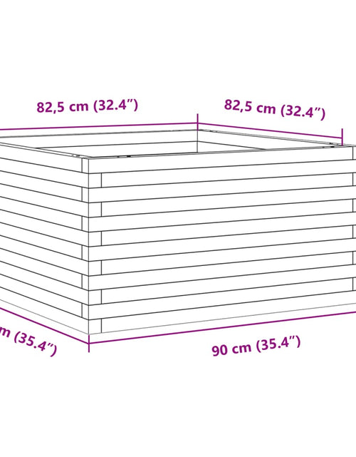 Încărcați imaginea în vizualizatorul Galerie, Jardinieră de grădină, 90x90x46 cm, lemn de pin impregnat
