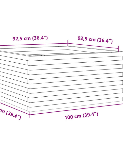 Încărcați imaginea în vizualizatorul Galerie, Jardinieră de grădină, 100x100x46 cm, lemn masiv Douglas
