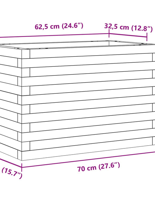 Încărcați imaginea în vizualizatorul Galerie, Jardinieră de grădină, 70x40x46cm, lemn masiv de pin
