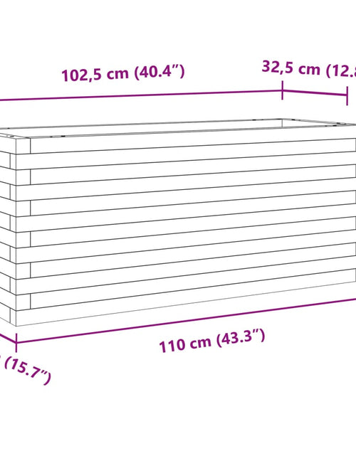 Încărcați imaginea în vizualizatorul Galerie, Jardinieră de grădină, 110x40x46 cm, lemn de pin impregnat
