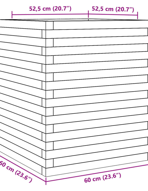 Загрузите изображение в средство просмотра галереи, Jardinieră de grădină, 60x60x68,5 cm, lemn masiv de pin
