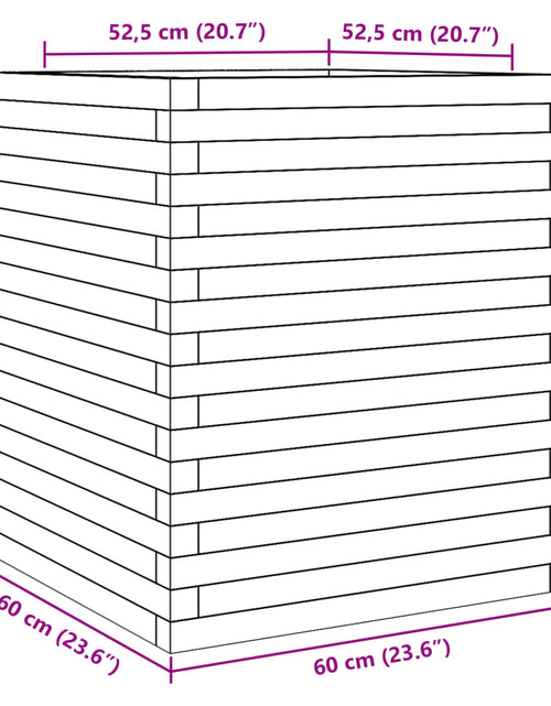 Загрузите изображение в средство просмотра галереи, Jardinieră de grădină, alb, 60x60x68,5 cm, lemn masiv de pin

