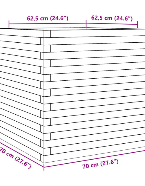 Загрузите изображение в средство просмотра галереи, Jardinieră de grădină, 70x70x68,5 cm, lemn de pin impregnat
