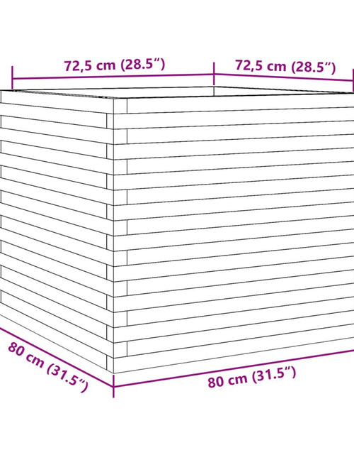 Încărcați imaginea în vizualizatorul Galerie, Jardinieră de grădină, 80x80x68,5 cm, lemn masiv de pin
