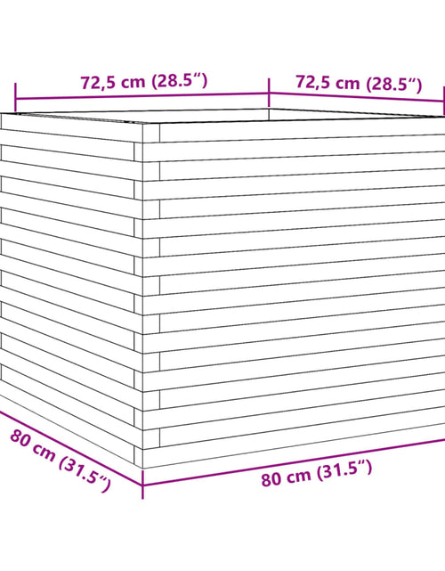 Загрузите изображение в средство просмотра галереи, Jardinieră de grădină, 80x80x68,5 cm, lemn de pin impregnat
