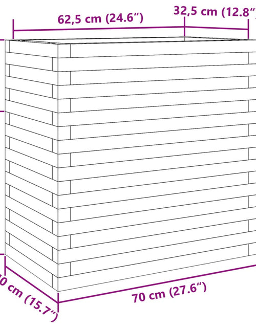 Загрузите изображение в средство просмотра галереи, Jardinieră de grădină, 70x40x68,5 cm, lemn masiv de pin
