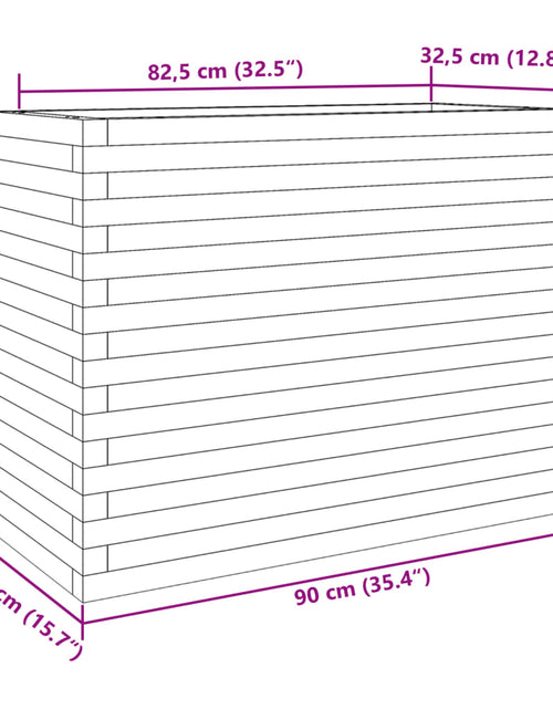 Загрузите изображение в средство просмотра галереи, Jardinieră de grădină, 90x40x68,5 cm, lemn de pin impregnat
