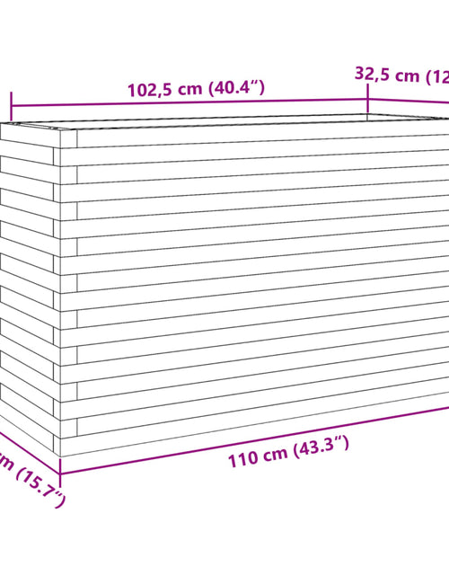 Încărcați imaginea în vizualizatorul Galerie, Jardinieră de grădină, 110x40x68,5 cm, lemn masiv Douglas
