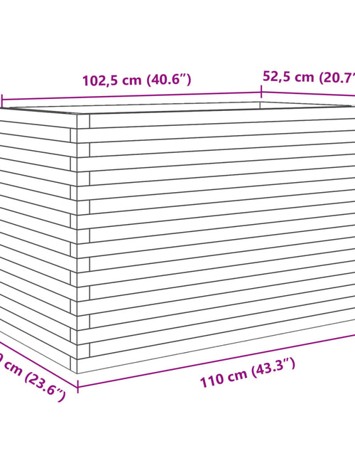 Încărcați imaginea în vizualizatorul Galerie, Jardinieră de grădină, 110x60x68,5 cm, lemn masiv de pin
