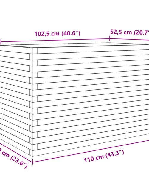 Загрузите изображение в средство просмотра галереи, Jardinieră de grădină, alb, 110x60x68,5 cm, lemn masiv de pin
