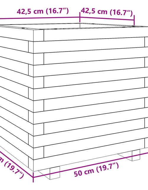 Загрузите изображение в средство просмотра галереи, Jardinieră de grădină, 50x50x49,5 cm, lemn masiv Douglas
