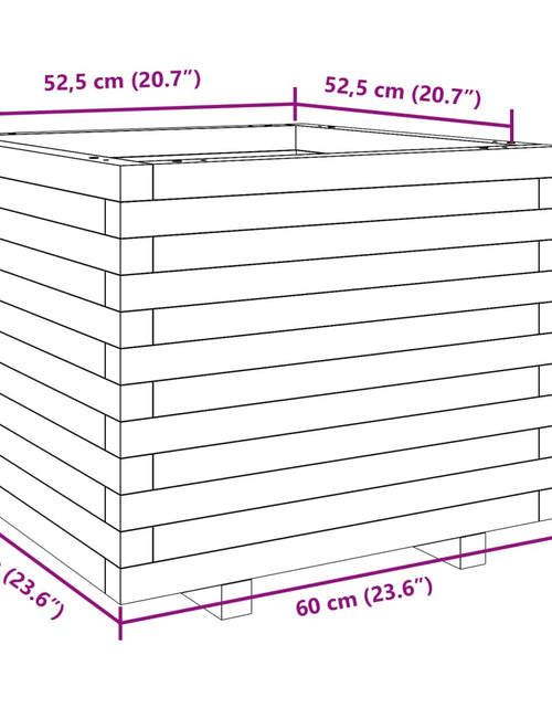Încărcați imaginea în vizualizatorul Galerie, Jardinieră de grădină, 60x60x49,5 cm, lemn masiv de pin
