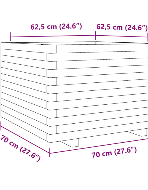 Încărcați imaginea în vizualizatorul Galerie, Jardinieră de grădină, 70x70x49,5 cm, lemn de pin impregnat
