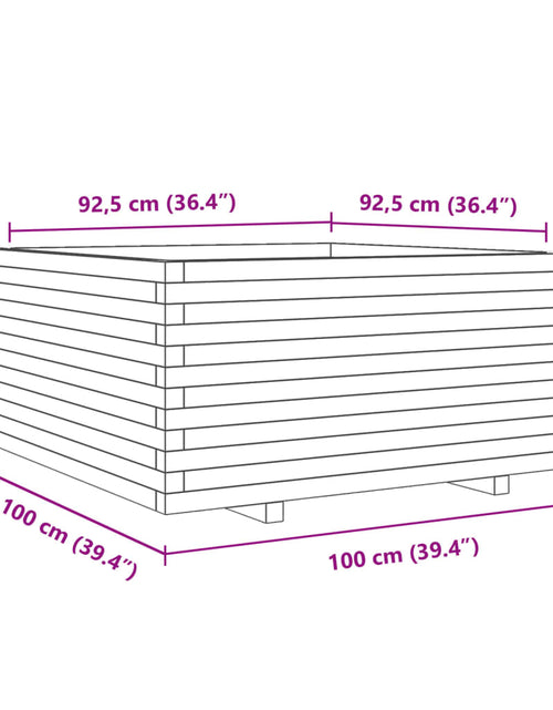 Încărcați imaginea în vizualizatorul Galerie, Jardinieră de grădină, 100x100x49,5 cm, lemn masiv Douglas
