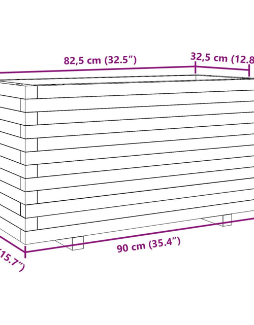 Încărcați imaginea în vizualizatorul Galerie, Jardinieră de grădină, 90x40x49,5 cm, lemn masiv de pin
