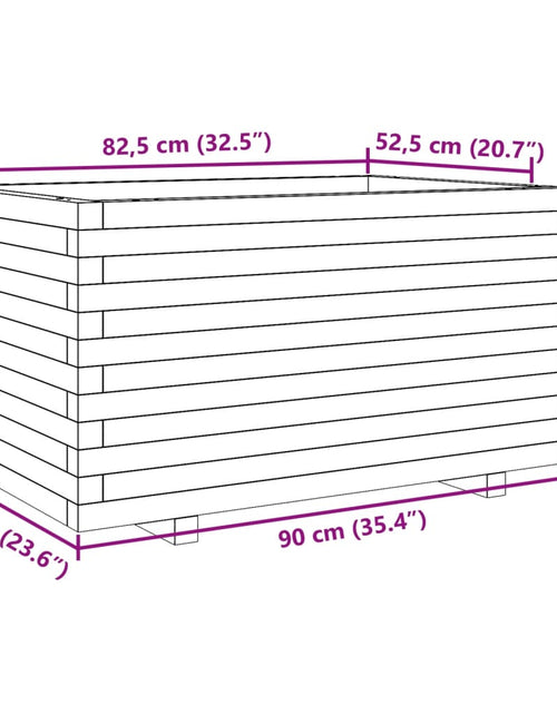 Загрузите изображение в средство просмотра галереи, Jardinieră de grădină, alb, 90x60x49,5 cm, lemn masiv de pin
