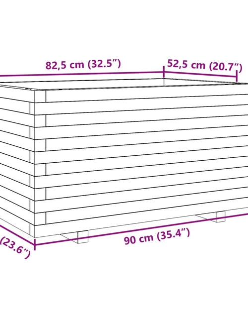 Загрузите изображение в средство просмотра галереи, Jardinieră de grădină, 90x60x49,5 cm, lemn de pin impregnat
