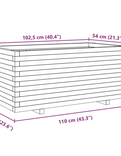 Загрузите изображение в средство просмотра галереи, Jardinieră de grădină, 110x60x49,5 cm, lemn masiv de pin
