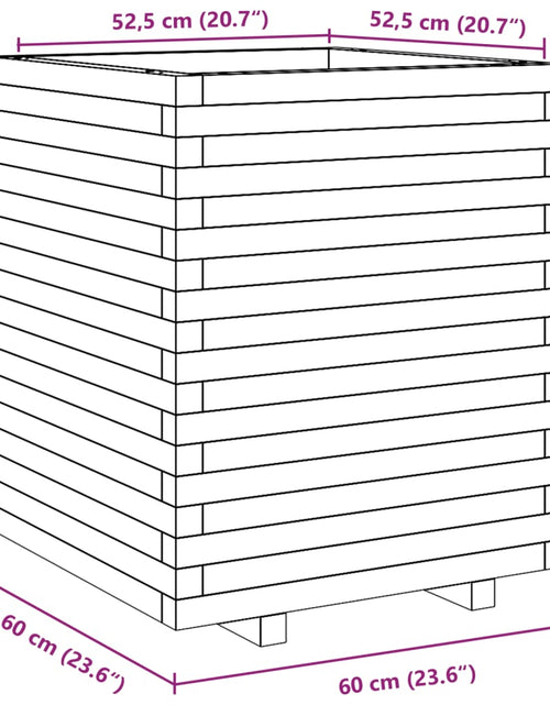 Загрузите изображение в средство просмотра галереи, Jardinieră de grădină, 60x60x72,5 cm, lemn de pin impregnat
