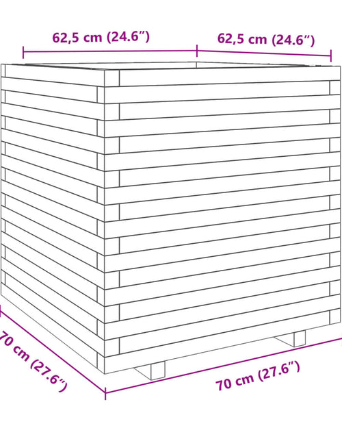 Загрузите изображение в средство просмотра галереи, Jardinieră de grădină, 70x70x72,5 cm, lemn masiv de pin
