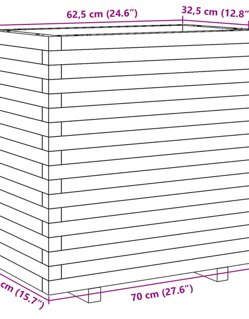 Загрузите изображение в средство просмотра галереи, Jardinieră de grădină, 70x40x72,5 cm, lemn de pin impregnat
