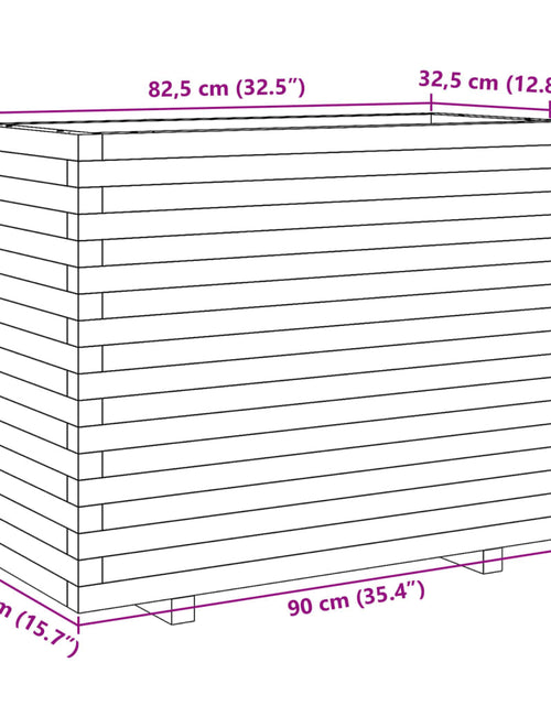 Încărcați imaginea în vizualizatorul Galerie, Jardinieră de grădină, 90x40x72,5 cm, lemn masiv Douglas
