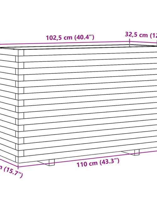Încărcați imaginea în vizualizatorul Galerie, Jardinieră de grădină, 110x40x72,5 cm, lemn masiv de pin
