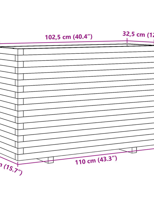 Загрузите изображение в средство просмотра галереи, Jardinieră de grădină, 110x40x72,5 cm, lemn de pin impregnat
