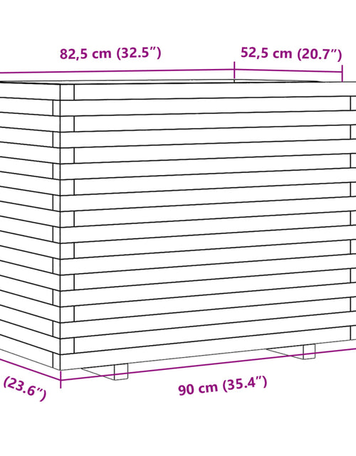 Încărcați imaginea în vizualizatorul Galerie, Jardinieră de grădină, 90x60x72,5 cm, lemn masiv de pin
